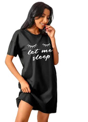 Let Me Sleep Printed Long Shirt