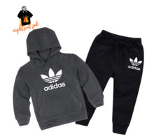Kids Winter Hoodie Set | Adidas Printed