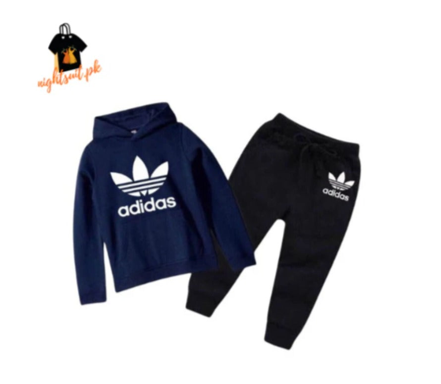 Kids Winter Hoodie Set | Adidas Printed