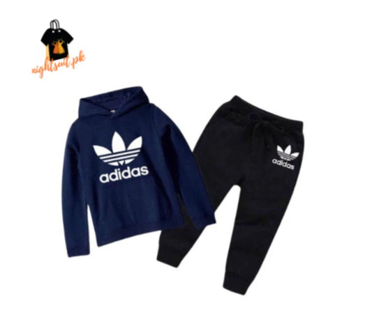 Kids Winter Hoodie Set | Adidas Printed