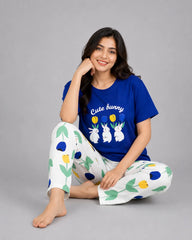 Tulip Bunny Dreams Pajama Set- Blue