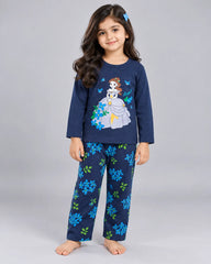 Little Angel Princess Pajama Set -Navy Blue