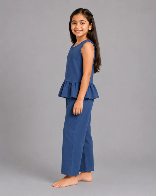 Plain Bloom Sando Set - Navy Blue