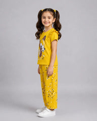 Yellow Bambi Printed Kids Co-Ord Set