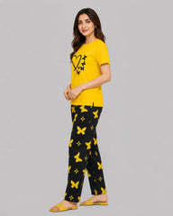 Yellow Butterfly Pajama Set