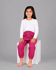 Little Luxe Pocket Pajama Set - Hot Pink