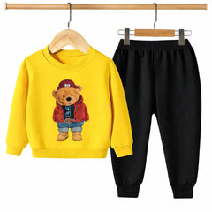 Kids Winter Sweat Shirt Set | Cute Bear Printed
