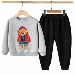 Kids Winter Sweat Shirt Set | Cute Bear Printed