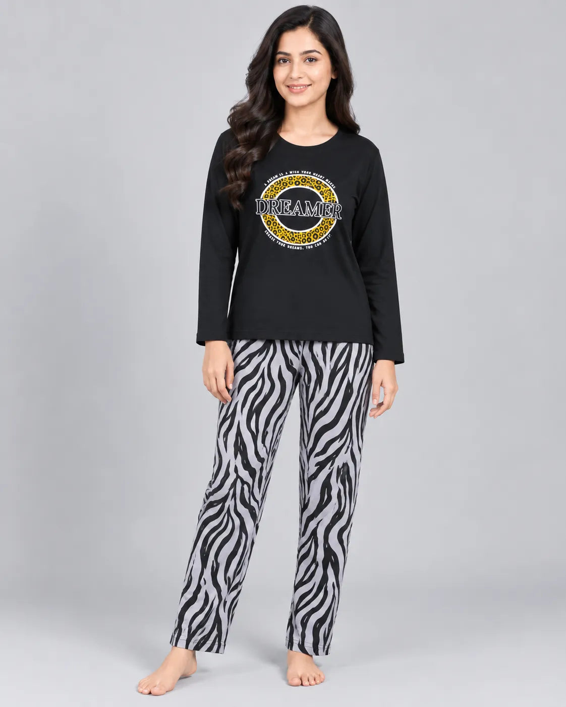 Wild Dreamer Pajama Set - Black