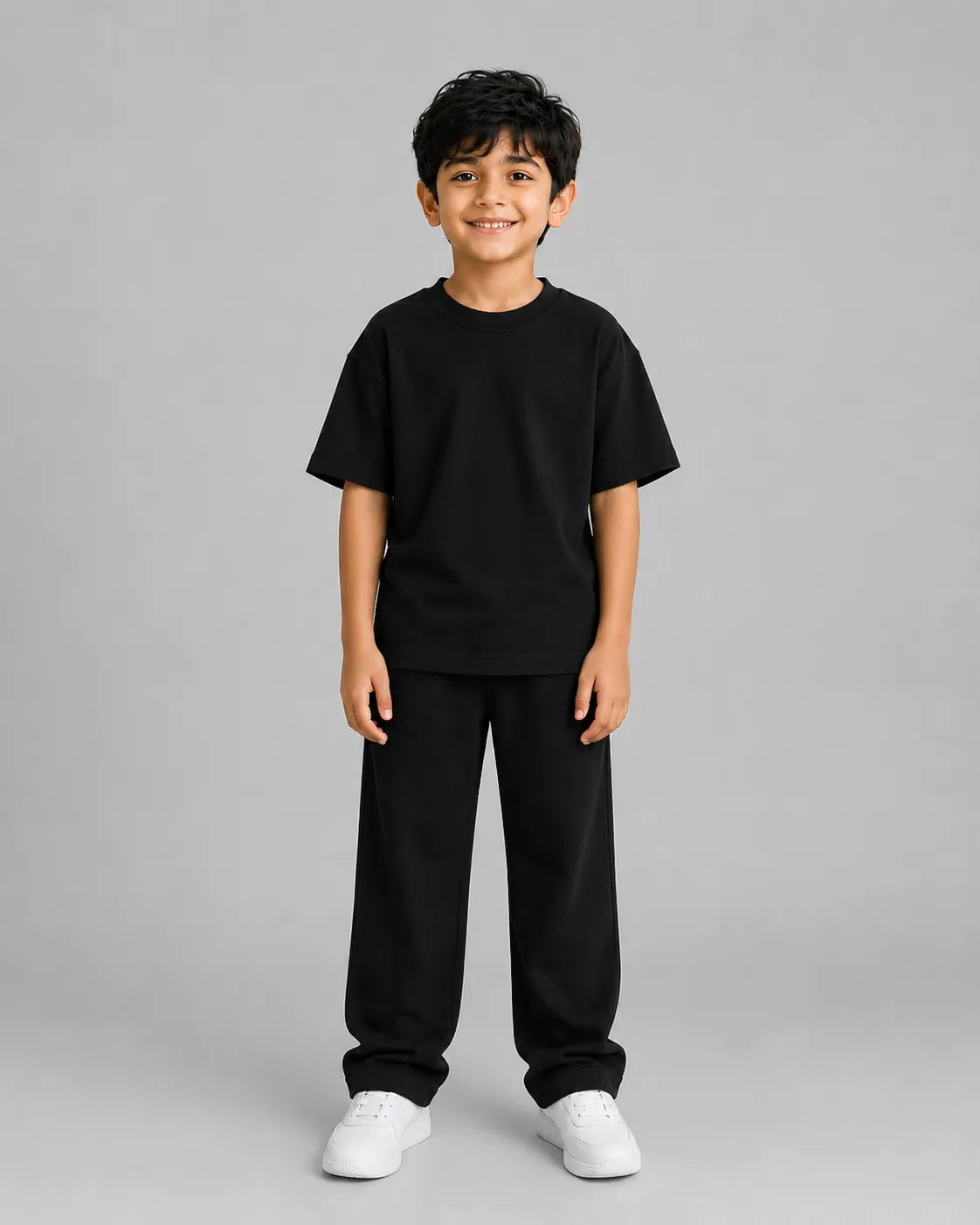 Drop Shoulder Co-Ord Set - Black