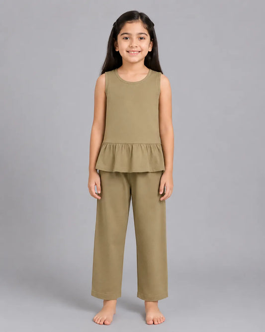 Plain Bloom Sando Set - Light Brown