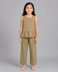 Plain Bloom Sando Set - Light Brown
