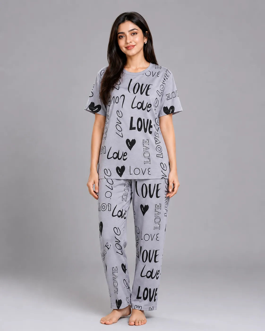 Grey Pure Love Pajama Set