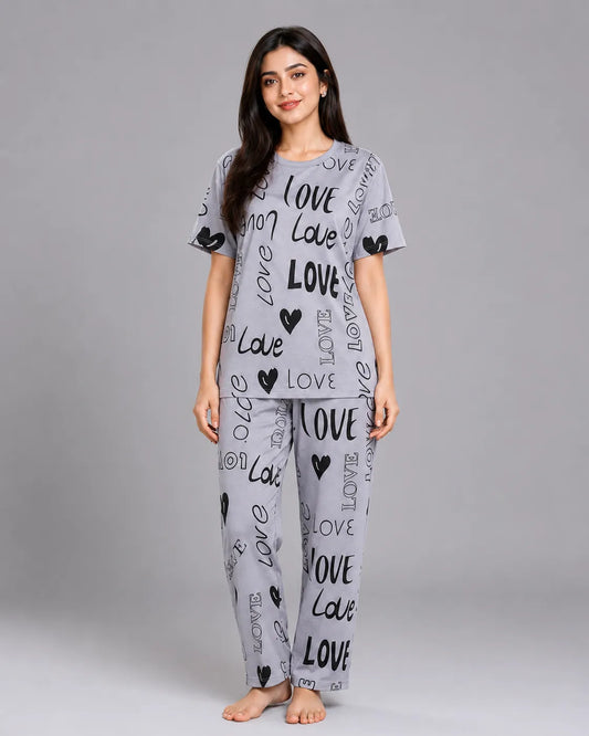 Grey Pure Love Pajama Set