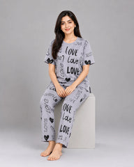 Grey Pure Love Pajama Set
