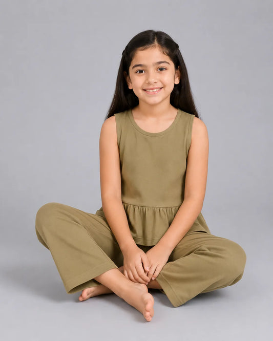 Plain Bloom Sando Set - Light Brown