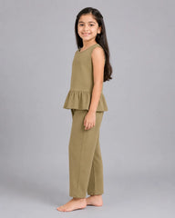 Plain Bloom Sando Set - Light Brown
