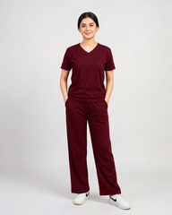 Luna Lounge Set - Maroon