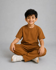 Drop Shoulder Co-Ord Set - Camel