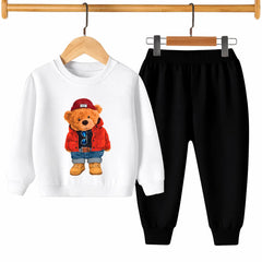 Kids Winter Sweat Shirt Set | Cute Bear Printed