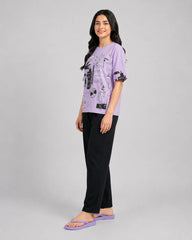 Funky Style T-Shirt & Trouser | Purple