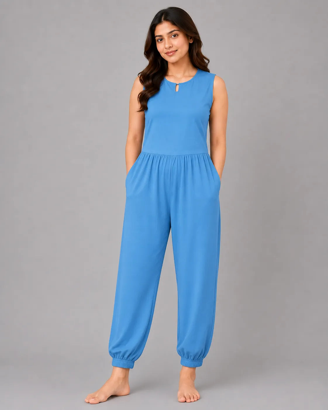 Classic Jumpsuit - Sky Blue