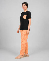 Palm Breeze Pajama Set – Black