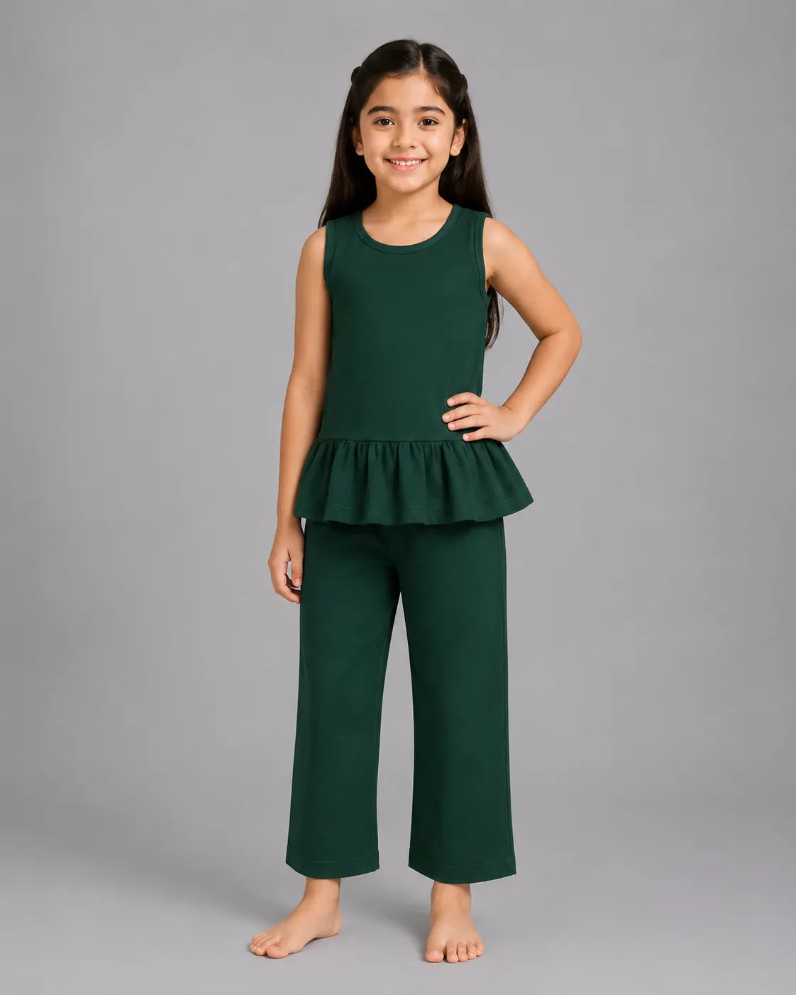 Plain Bloom Sando Set - Dark Green