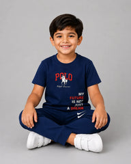 Kids Matching Set | Polo - Navy Blue
