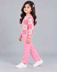 Check Bow Kids Winter Set - Pink