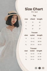 Urban Luxe Greek Co-Ord Set for Women | Cream