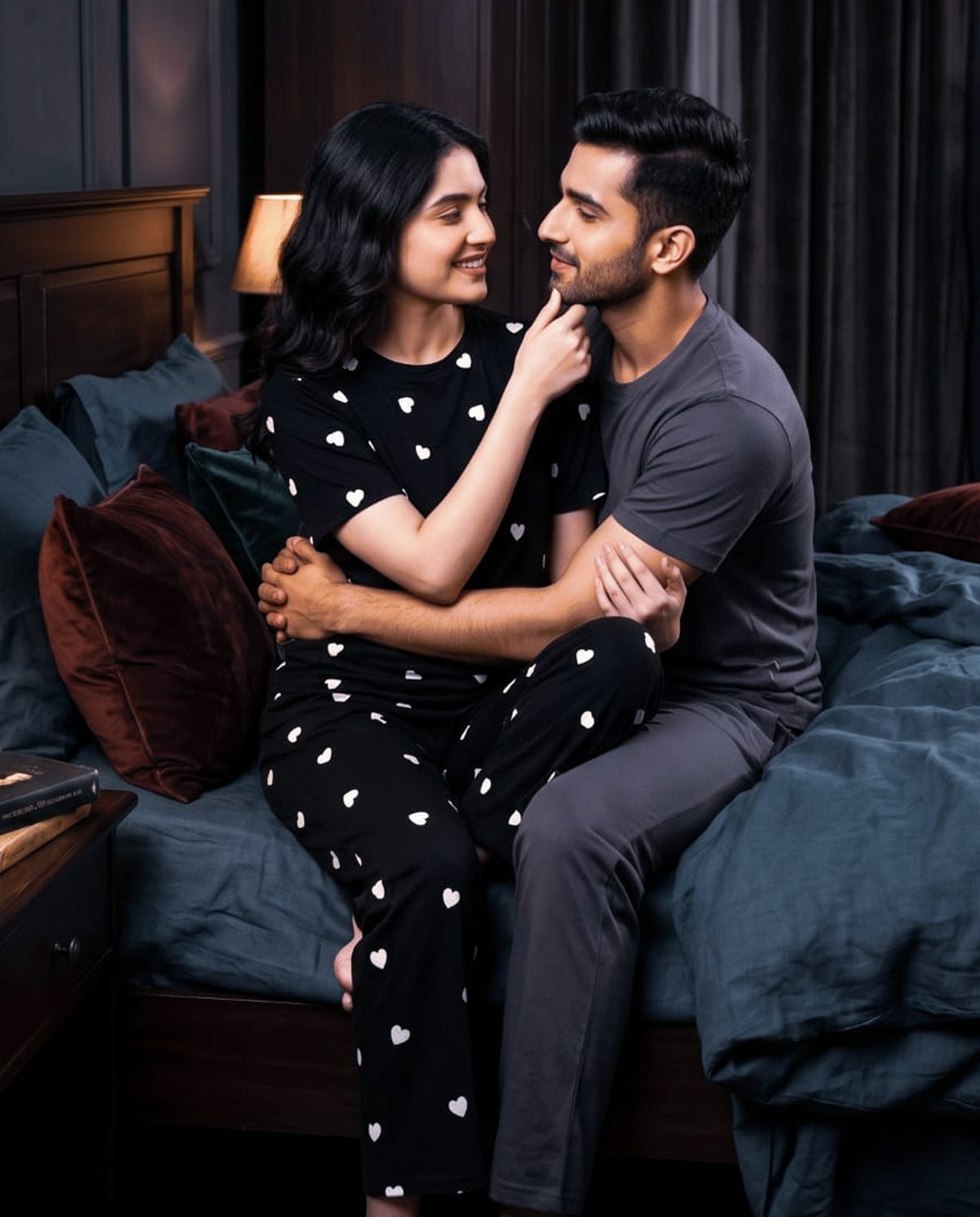 Midnight Hearts Pajama Set