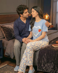 Azure Hearts Pajama Set