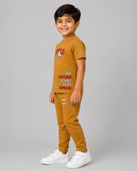 Kids Matching Set | Polo - Mustard