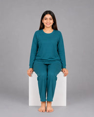 Elegant Pleat Pajama Set - Sherwood Green