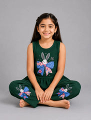 Bunny Bloom Sando Set - Dark Green