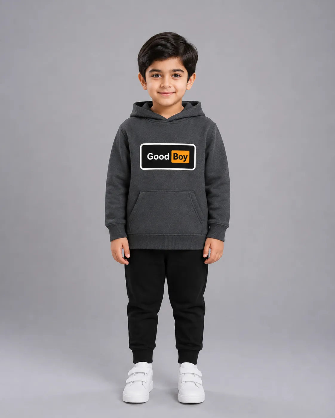 Kids Winter Hoodie Set | Good Boy Printed