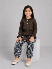 Nova Leaf Pajama Set - Dark Brown