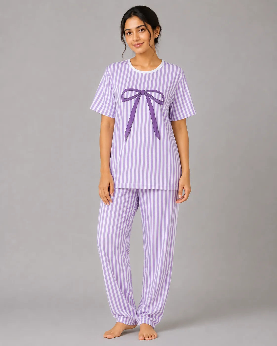 Bow Bliss Nightwear - Purple