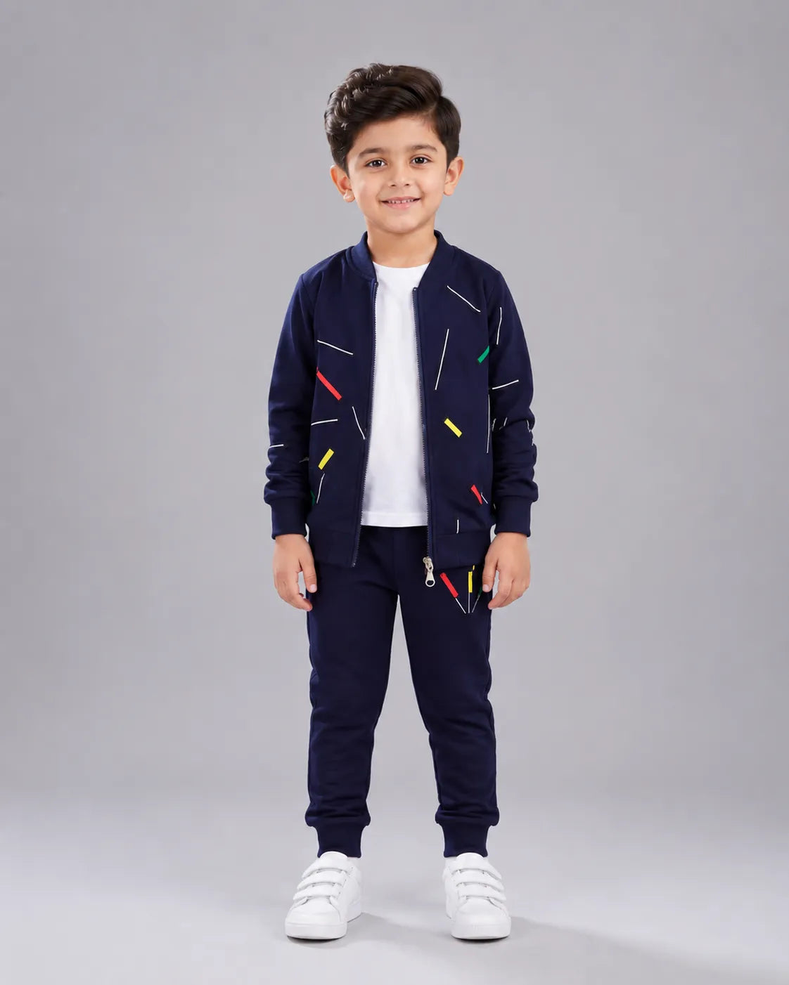 Kids Zipper Winter Tracksuit - Blue