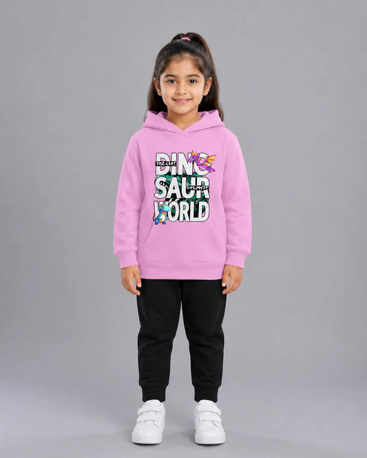 Kids Winter Hoodie Set | Dinosaur World Printed