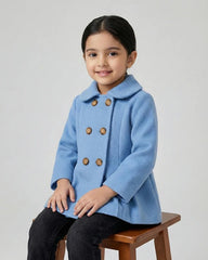 Girls Sky Blue Coat
