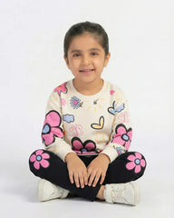 Happy Flowers Winter Fleece Set for Girls