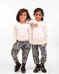 Kids Leaf Print Fleece Set