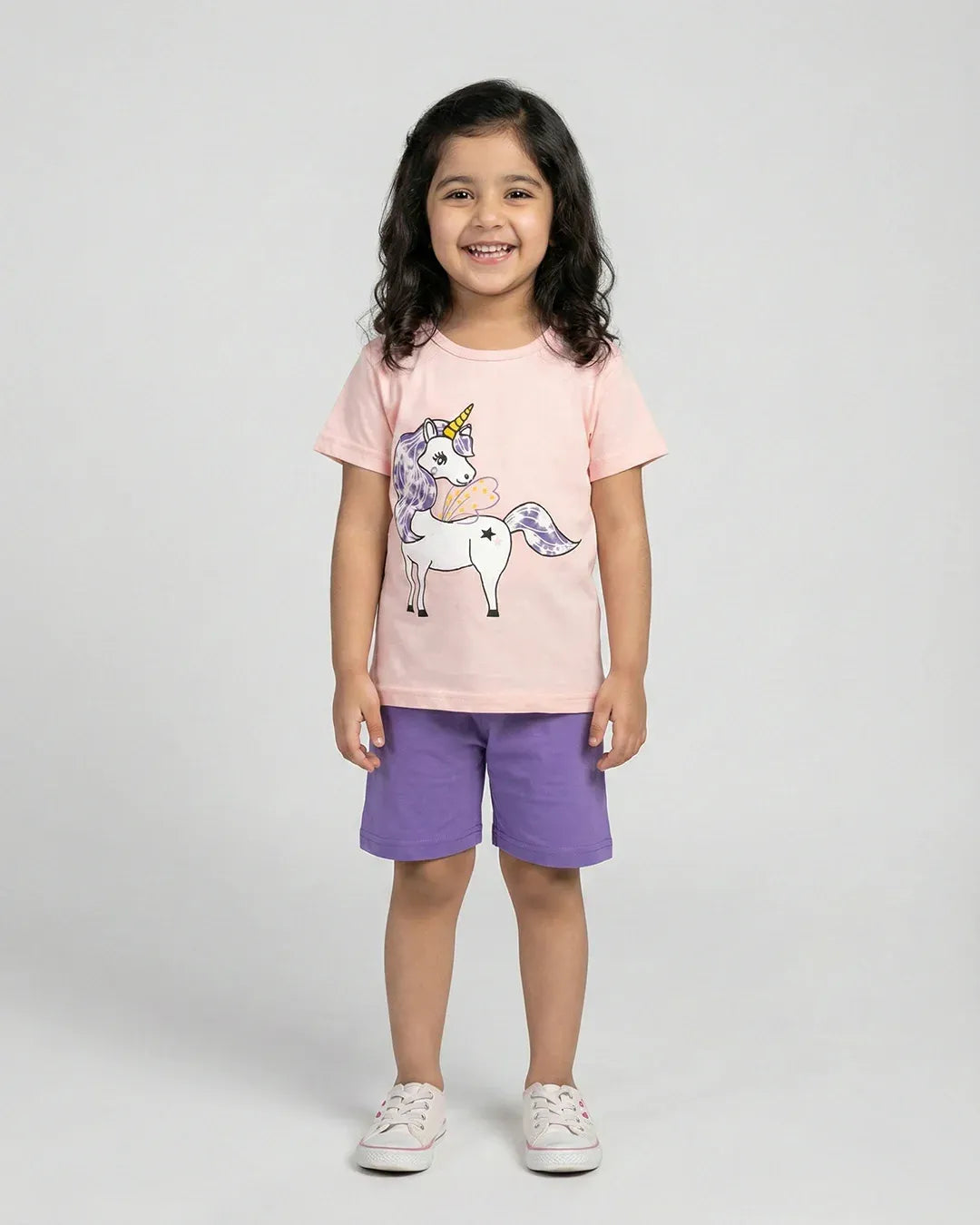 Pink Purple Unicorn Short Set