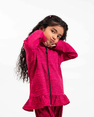 Girls Premium Fleece Set – Berry Blush