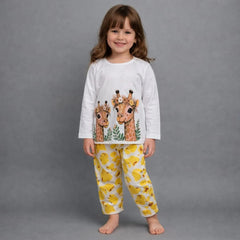 White Giraffe Dreams Kids Pajama Set