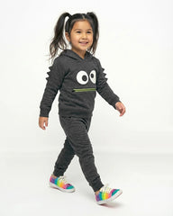 Kids Googly-Eyes Monster Fleece Hoodie & Jogger Set