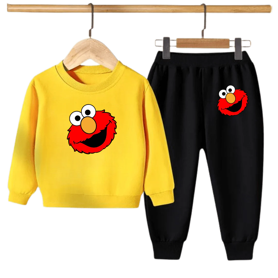Kids Winter Sweat Shirt Set | Elmo Face Printed