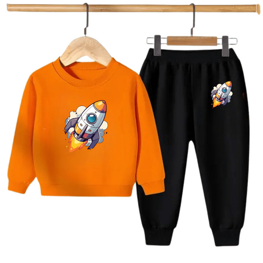 Kids Winter Sweat Shirt Set | Rocket Printed